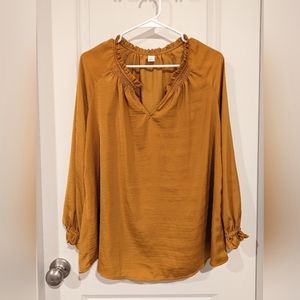 Amber V-Neck Long Sleeved Blouse - Old Navy size LG